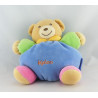 Doudou Ours patapouf bleu vert avec abeille Kaloo
