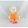 Doudou souris blanche robe rose JOLLYBABY