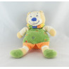 Doudou Lion Orange vert jaune bleu NICOTOY