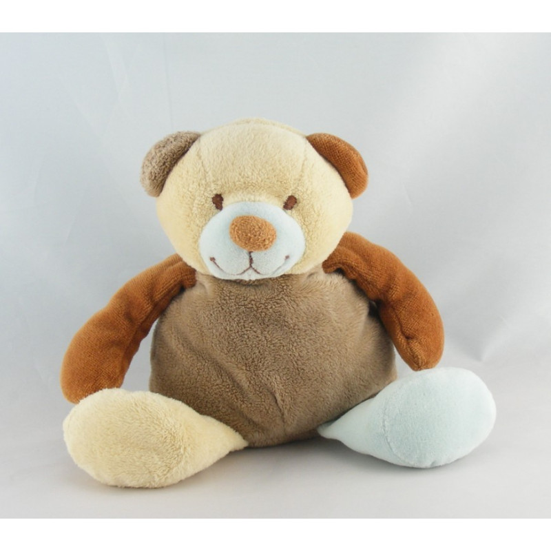 Doudou ours beige écru ventre blanc KIABI