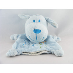 Doudou plat ours bleu bateau oiseau brodés CP INTERNATIONAL