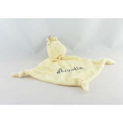 Doudou plat triangle girafe bleu VERTBAUDET