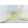 Doudou plat lapin carreaux vert NOUNOURS