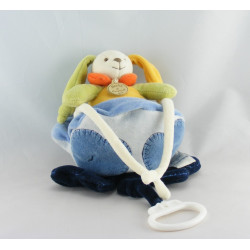 Doudou et compagnie musical lapin vert jaune nuage bleu P'tit doux