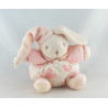 Doudou Lapin boule lilirose fleurs bonnet rose Kaloo NEUF