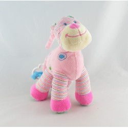 Doudou musical tigre chat rose NICOTOY