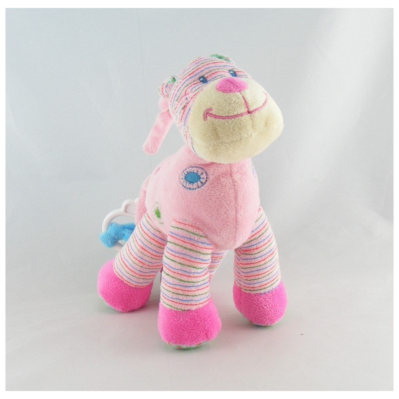 Doudou musical tigre chat rose NICOTOY