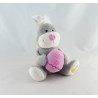 Doudou lapin rose oeuf de pâque vert GIPSY