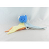 Doudou Plat Ours musti orange jaune bleu blanc MUSTELA