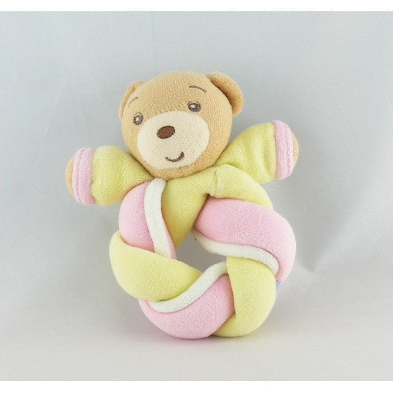 Mini Doudou lapin rose jaune noeud candies lollies KALOO