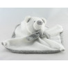 Doudou plat ours gris blanc 