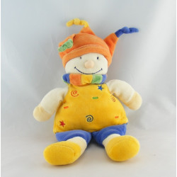 Doudou clown rose jaune NICOTOY