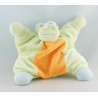Doudou semi plat Crocodile Vert orange et bleu JollyBaby
