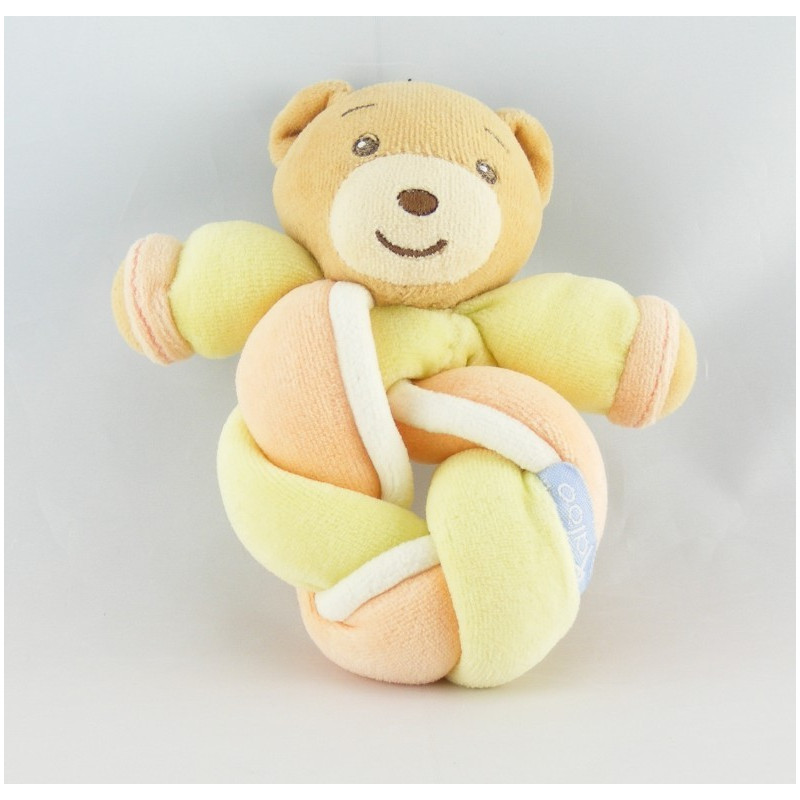 Mini Doudou ours rose jaune noeud candies lollies KALOO