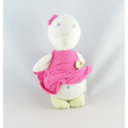 Doudou canard oiseau poussin blanc rose SERGENT MAJOR