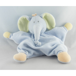 Doudou éléphant bleu vert orange JOLLYBABY