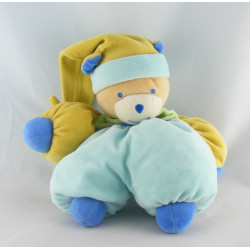 Doudou ours boule ecru vert NOUNOURS