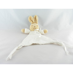 Doudou plat lapin blanc ange TAKINOU