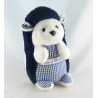 Doudou hérisson bleu rayé TARTINE ET CHOCOLAT 30 cm