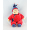 Doudou plat clown bleu marine rouge STERNTALER