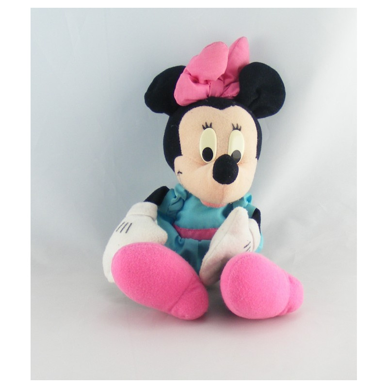 Doudou Minnie l'amie de Mickey robe bleu DISNEY