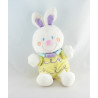 Doudou lapin blanc jaune abeille NICOTOY NEUF