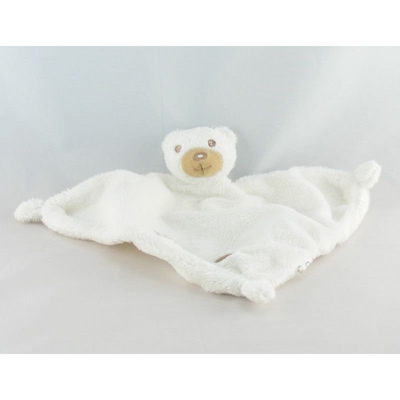 Doudou plat triangle ours blanc CARREFOUR