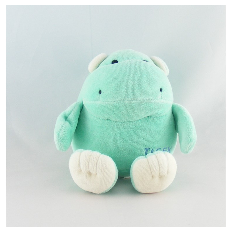 Doudou hippopotame bleu rose TIGEX