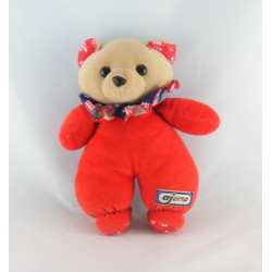 Doudou peluche ours rouge AJENA