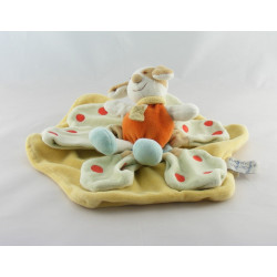 Doudou plat chien Hector orange blanc bleu Doudou et compagnie