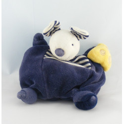 Doudou plat souris bleu marine Fromage PRISCILLA LARSEN 