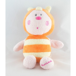 Doudou papillon abeille orange jaune LUMINOU