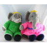 Peluche Eléphant Babar et Céleste LANSAY 