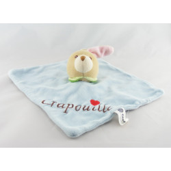 Doudou plat lapin bleu Crapouille SANDY