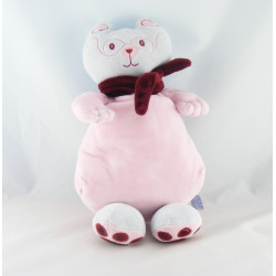 Doudou chat gris avec chaton blanc NOUNOURS