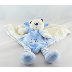 Doudou coussin chat bleu je suis un chat comme ça NICOTOY