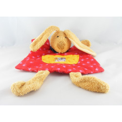 Doudou plat ours beige rayé bleu SIGIKID