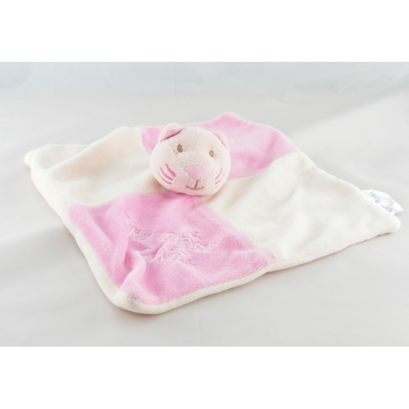 Doudou plat  chat violet mauve rayures KIABI