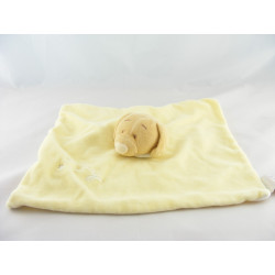 Doudou chien pyjama jaune col blanc NOUKIE'S