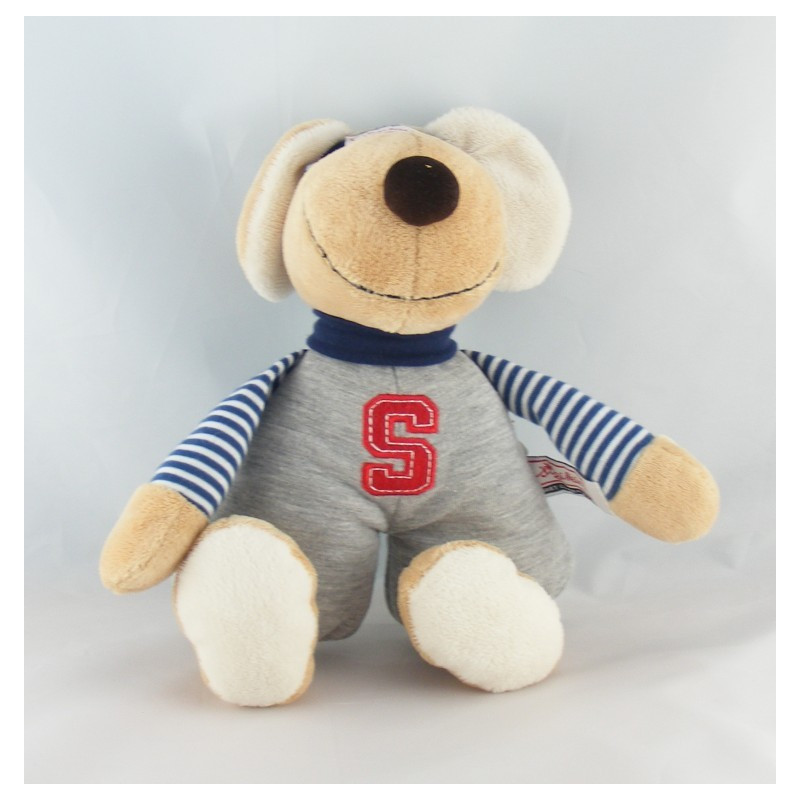 Doudou souris grise bleu pois SIGIKID