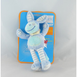 Doudou ane cheval lapin bleu TEX 18 cm
