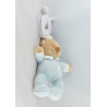 Mini Doudou ours brun pyjama bleu NATTOU