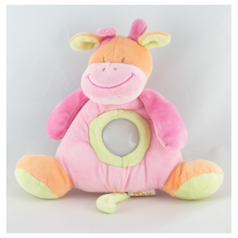 Doudou vache rose violet papillon DOUKIDOU