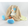 Doudou lapin éponge blanc vert avec cape TEX