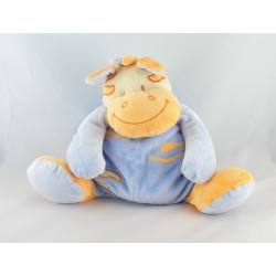 Doudou musical vache bleu orange DOUKIDOU