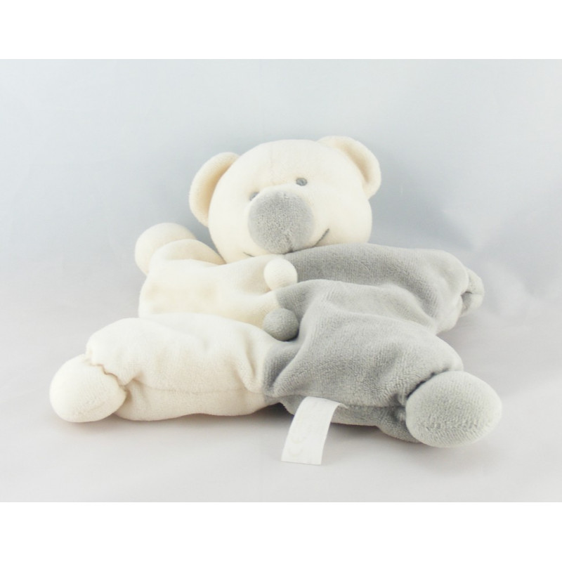 Doudou semi plat ours clown gris PRISCILLA LARSEN
