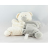 Doudou semi plat ours clown gris PRISCILLA LARSEN