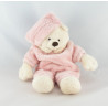 Doudou ours mauve bonnet CMP