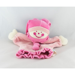 Doudou plat ours rose TCF TOUT COMPTE FAIT