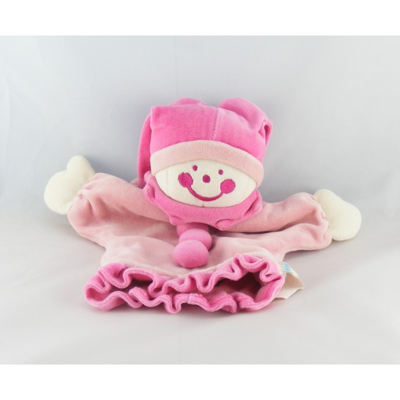 Doudou plat ours rose TCF TOUT COMPTE FAIT